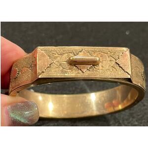 Antique Victorian Bates and Bacon (B & B) Hinged Bracelet, no security chain